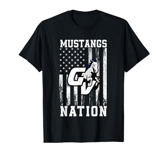 Grand Valley Mustangs Logo Nation HS T-Shirt