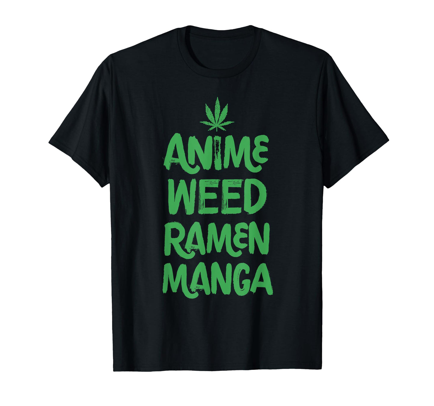 Anime Weed Ramen Manga Marijuana Leaf Cannabis Funny Japan T-Shirt