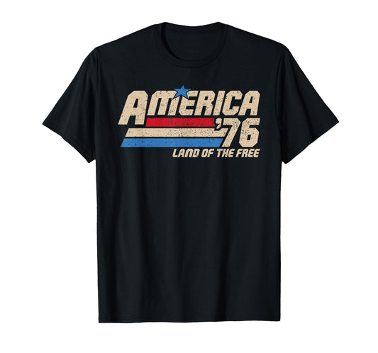America 1776 Patriotic Vintage USA Flag Retro 4th of July T-Shirt