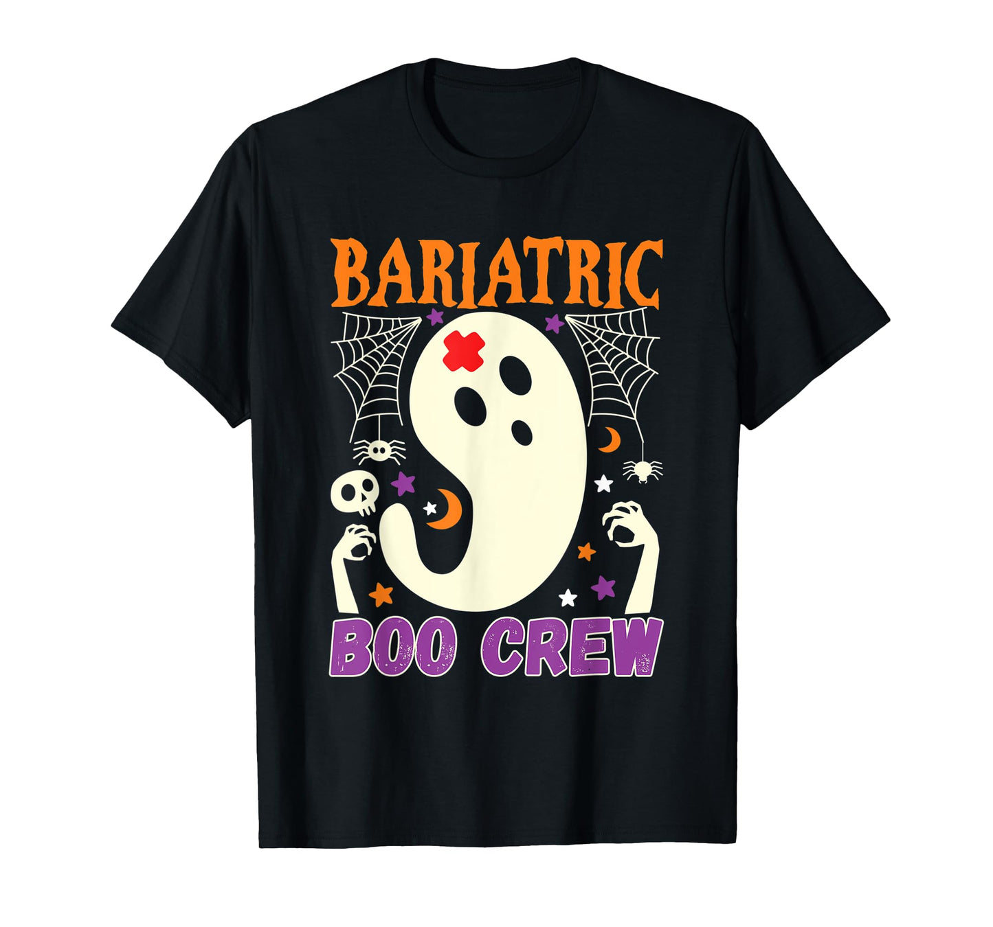 Bariatric Boo Crew Nurse Halloween Nurses Cute Ghost Women T-Shirt
