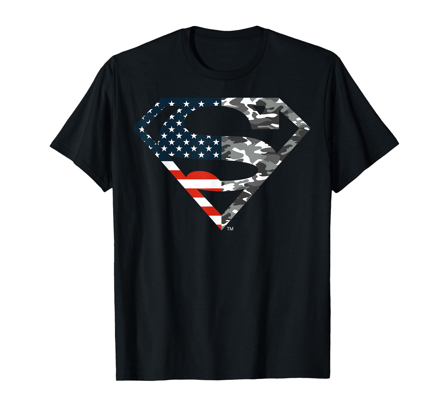 DC Comics Superman American Flag Camo Logo T-Shirt