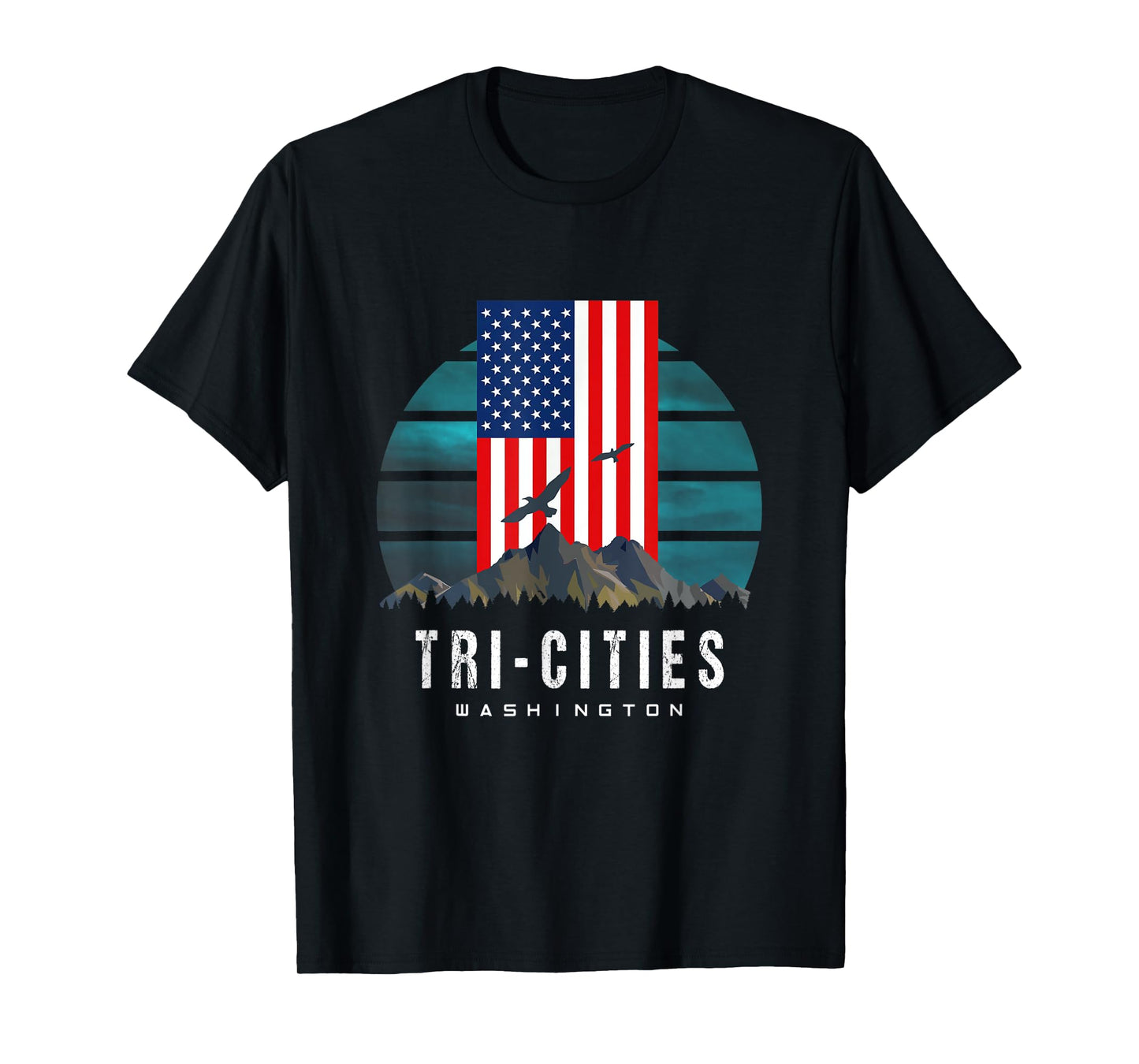 Tri-Cities Washington US American Mountain T-Shirt