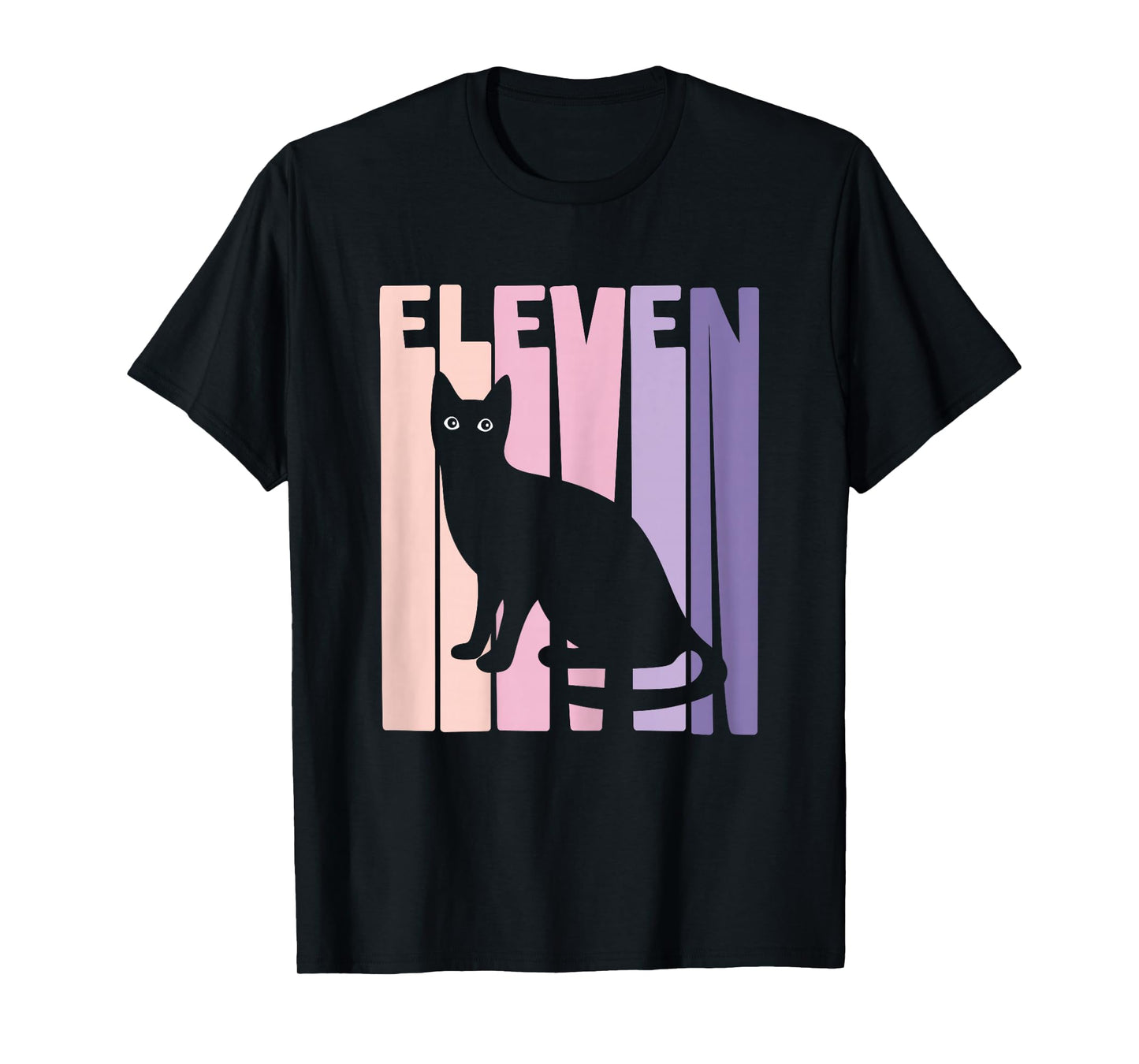 11th Birthday Gift Cute Cat Fan 11 Years old for Girls T-Shirt