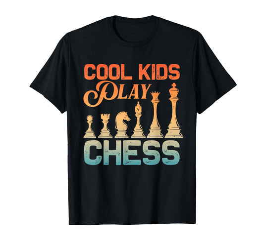 Cool Chess Art For Kids Boys Girls Chess Lover Chess Player T-Shirt