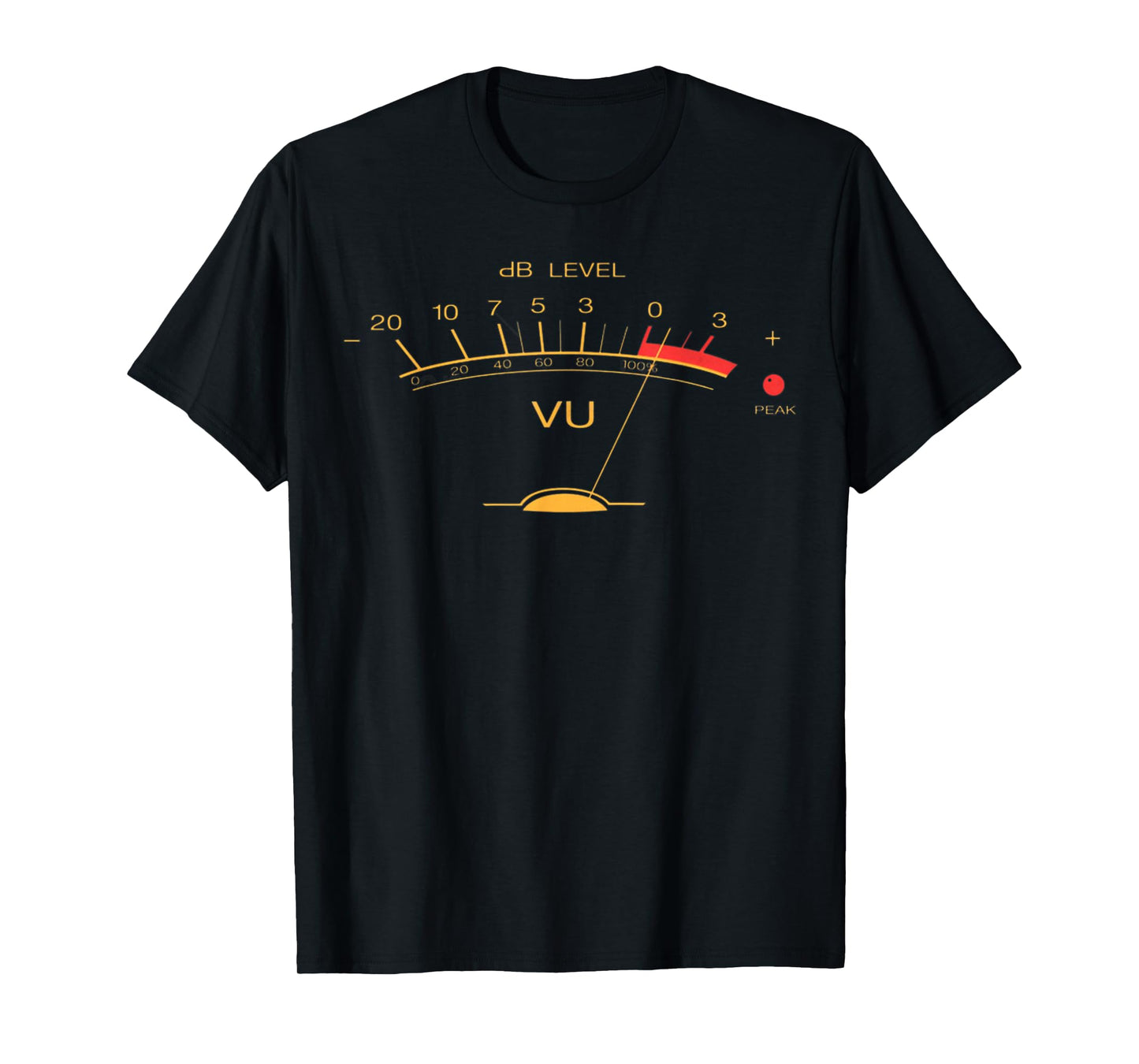 Audio Engineer Retro VU Meter Hi-Fi Vintage Stereo Music T-Shirt