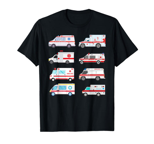 Ambulance Truck Birthday EMT for Boys Girls Toddlers T-Shirt