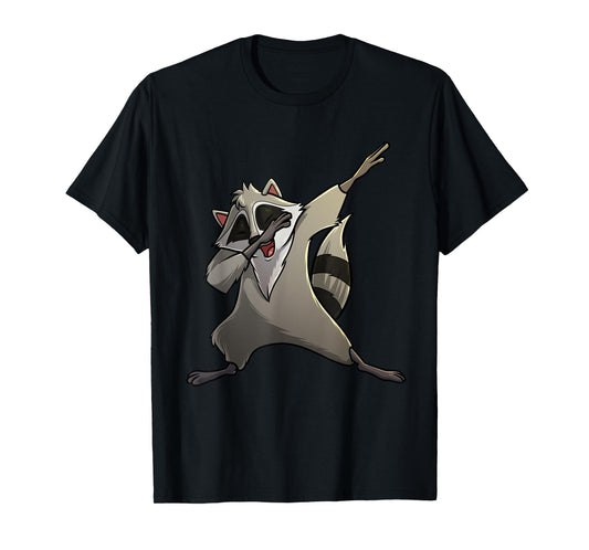 Funny Raccoon Gift For Kids Men Women Cool Dabbing Animal T-Shirt