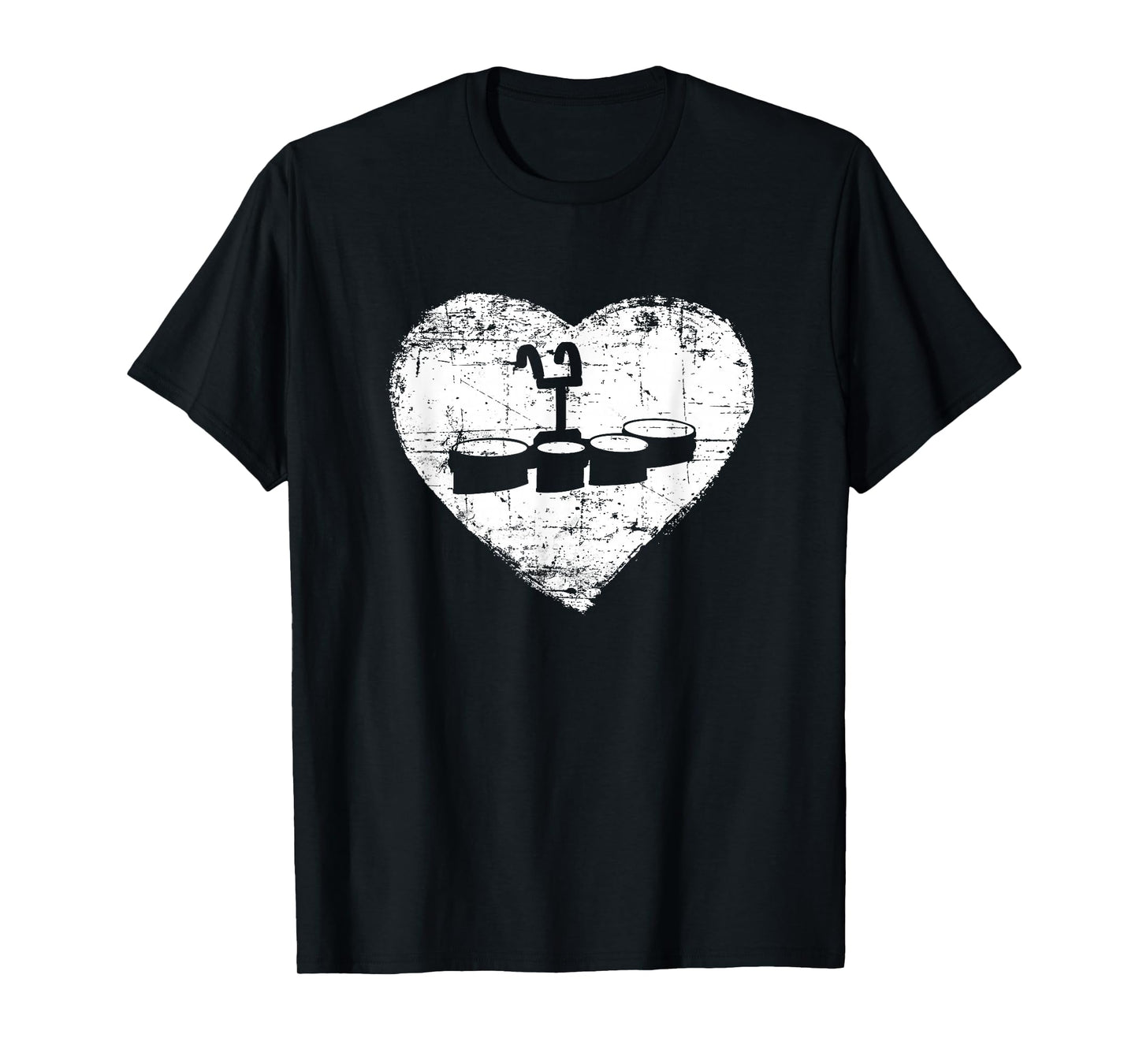 Marching Band Shirt | Love tenor drum quintet Heart t-shirt T-Shirt