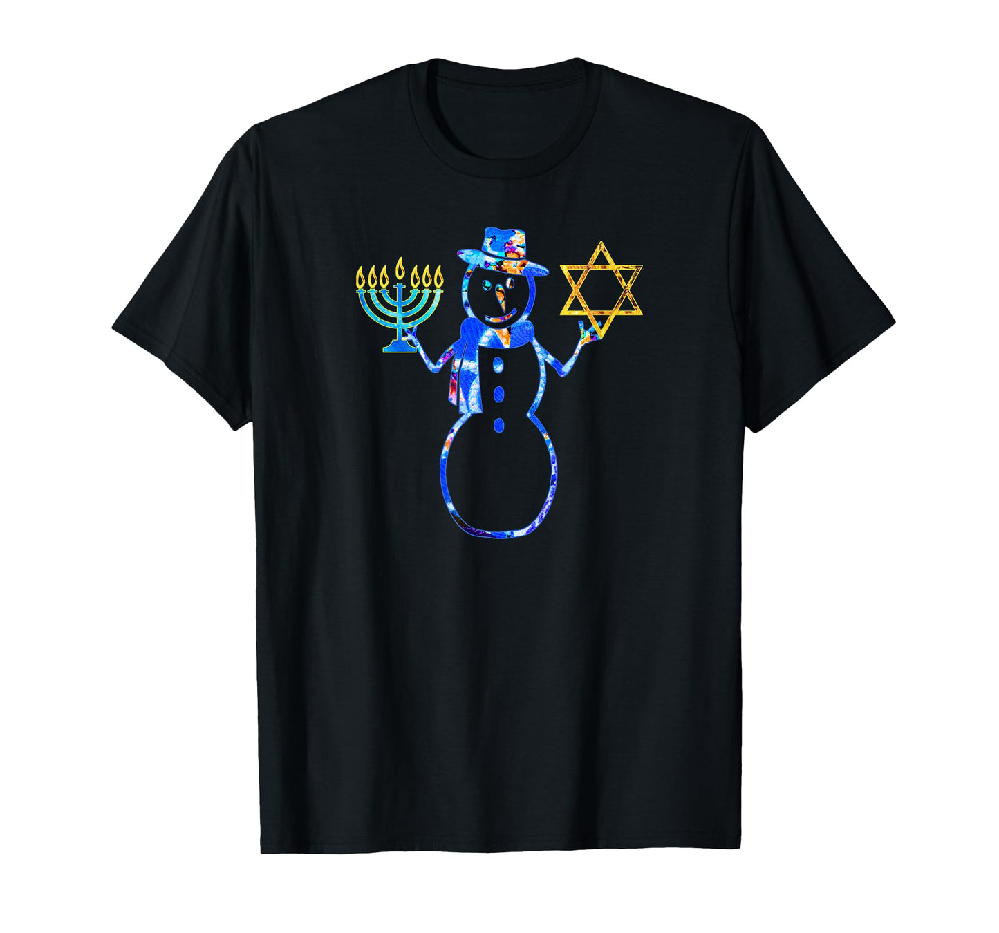 Hanukkah Jewish Chrismukkah Chanukah Snowman Menorah T-Shirt