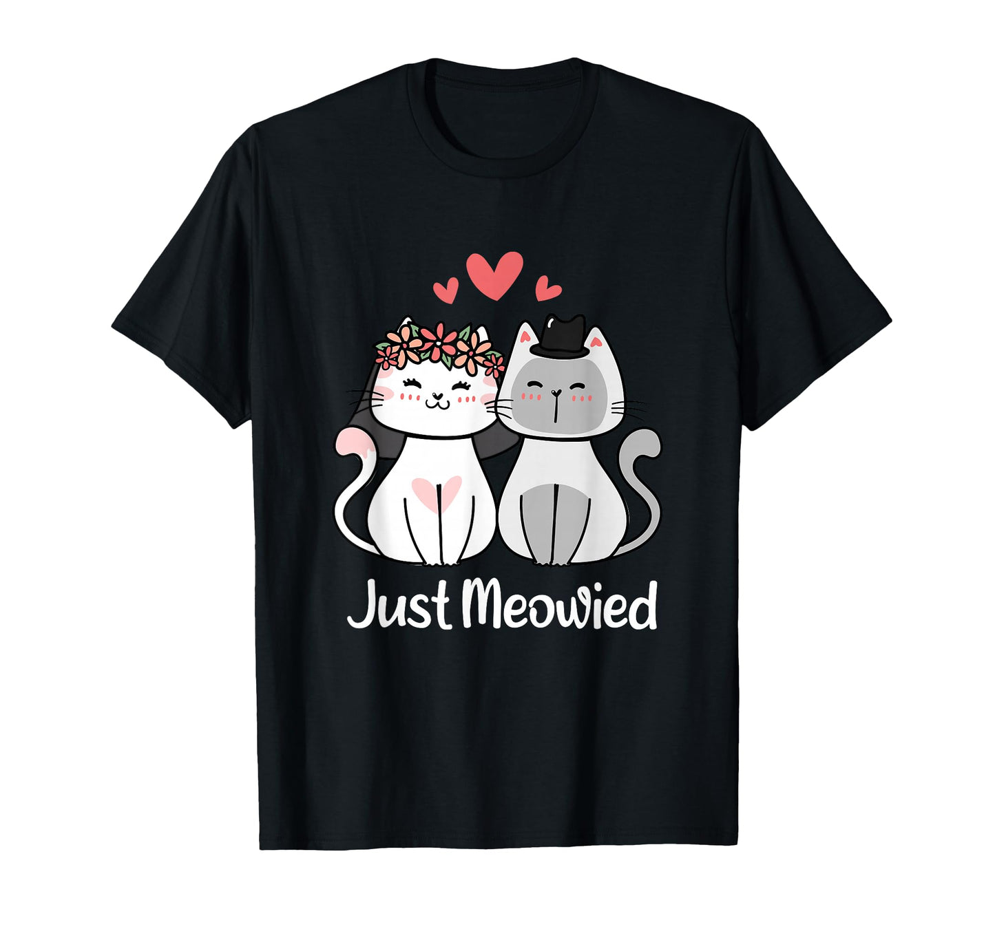 Just Meowied Frisch Married Cats Married Couple T-Shirt