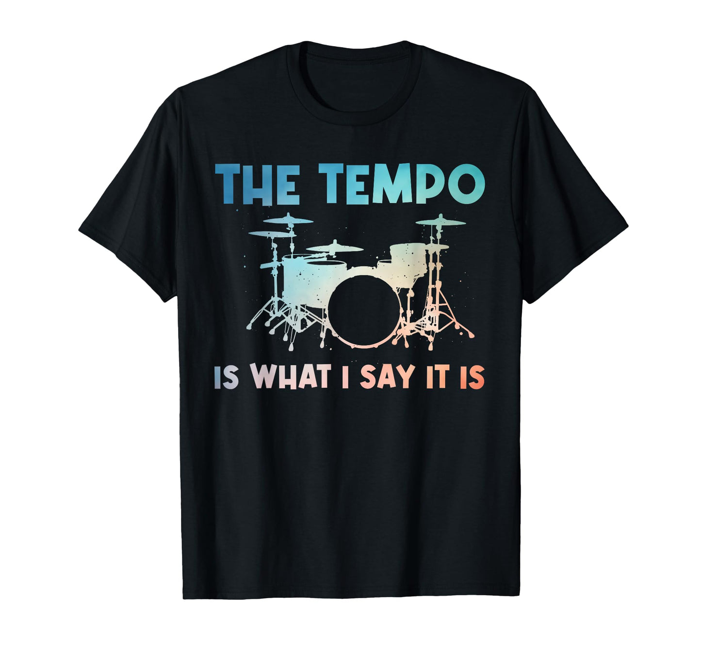 Funny Drumming Art for Men Women Drumline Drum Set Drummer T-Shirt