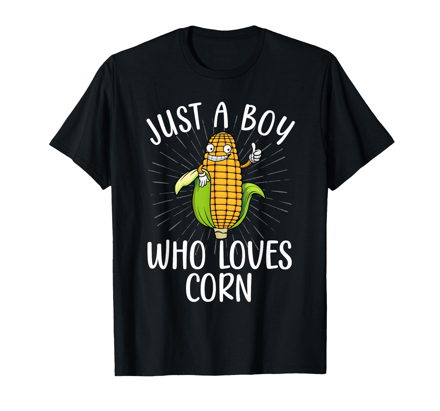 Cute Corn Art For Boys Kids Men Corn On The Cob Farmers Food T-Shirt