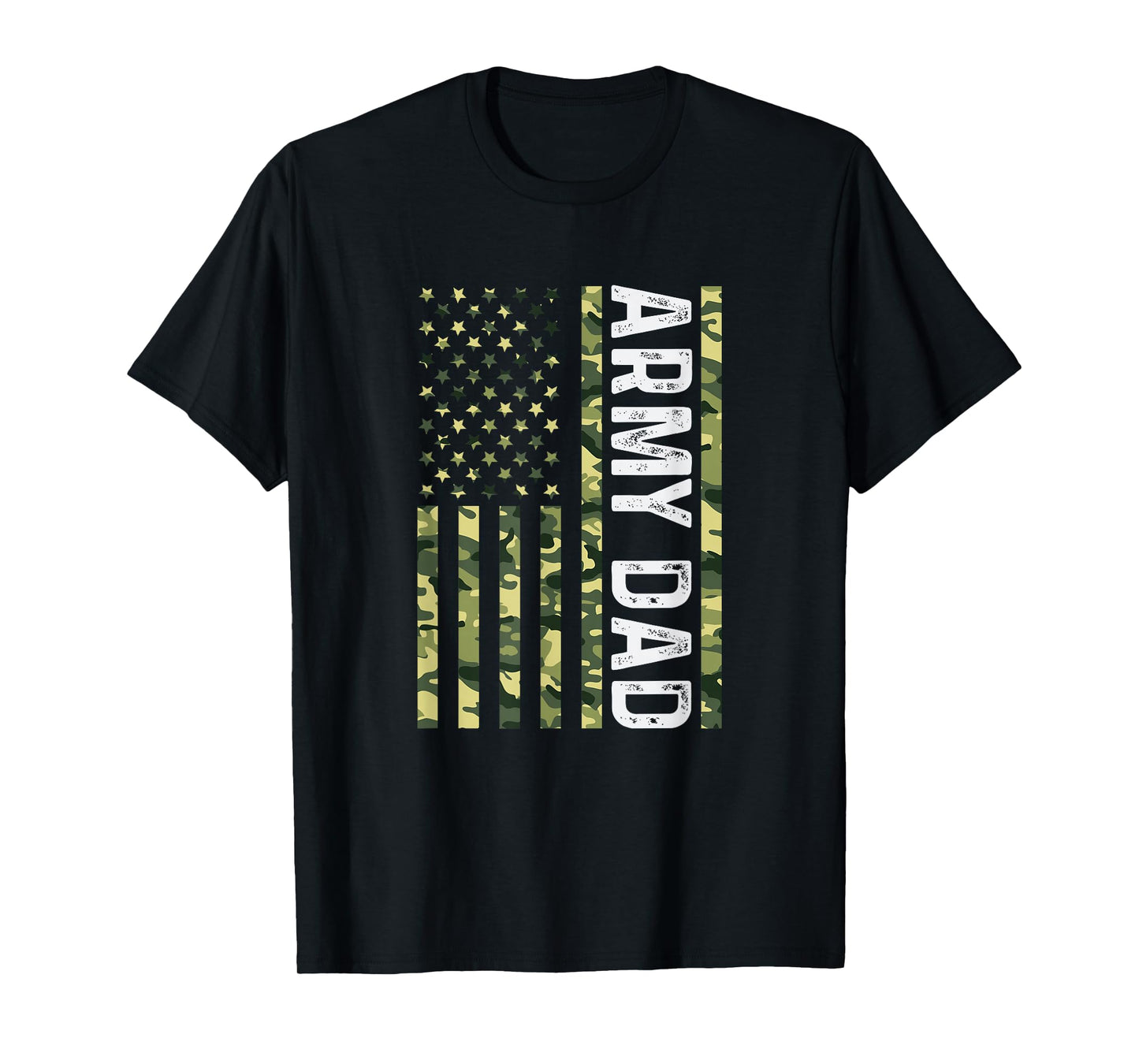Proud Army Dad United States USA Flag for Father's Day T-Shirt