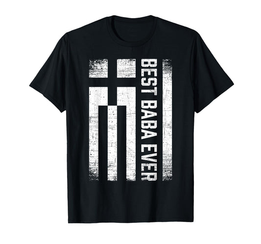 Best Baba Ever Retro Greece Flag Fathers Day Greek Dad T-Shirt
