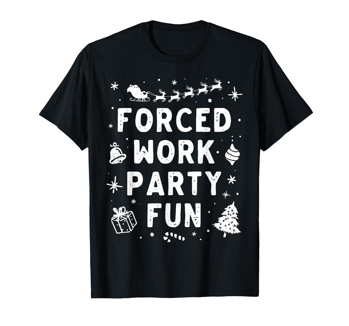 Vintage Forced Work Party Fun Merry Christmas Party Holiday T-Shirt
