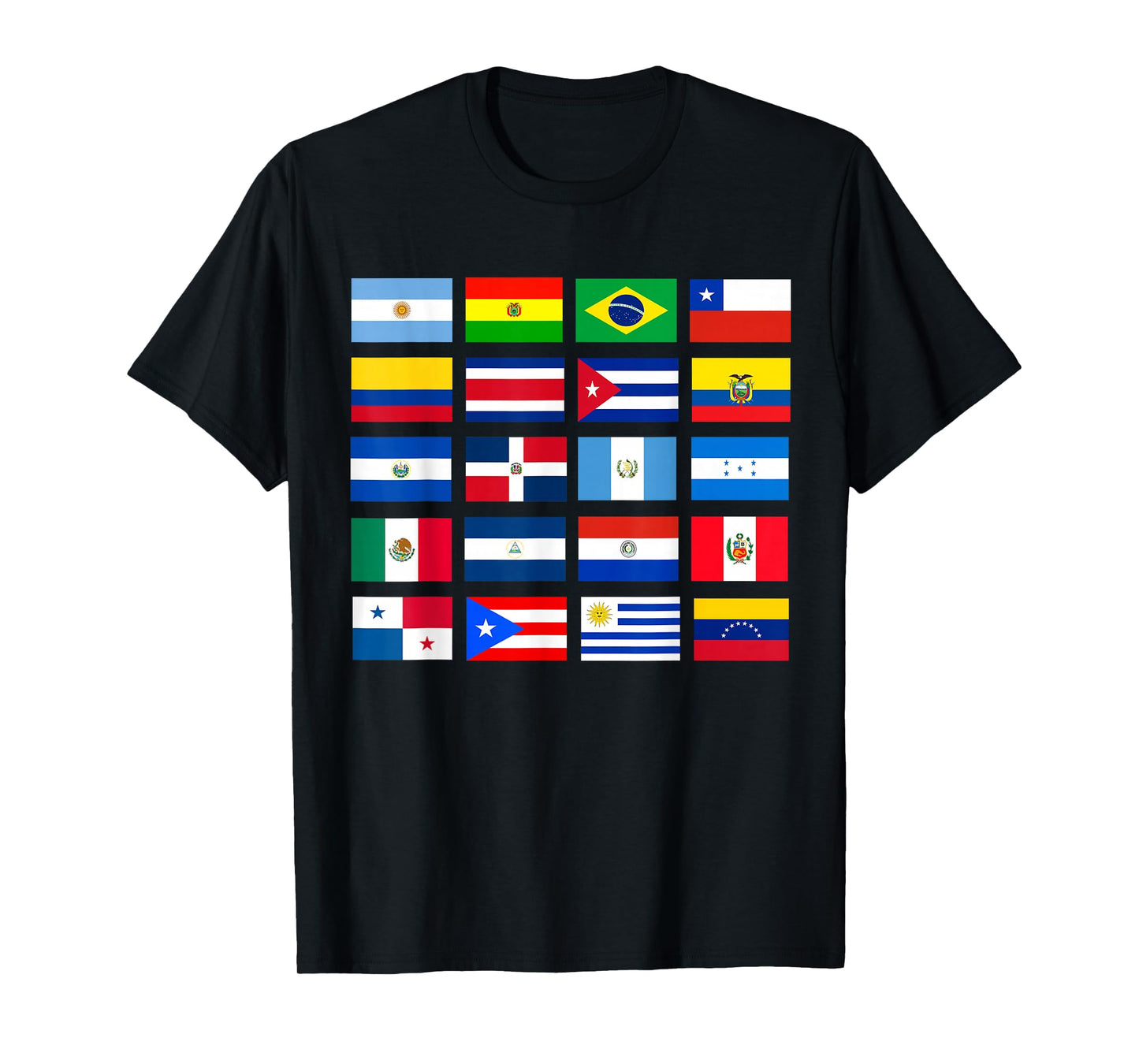 Latin American Flags Hispanic Heritage Month T-Shirt