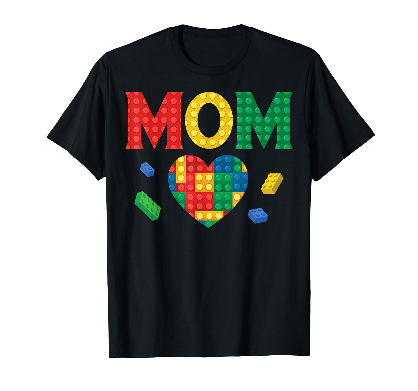 Mom Lover Master Builder Building Bricks Blocks Mothers Day T-Shirt
