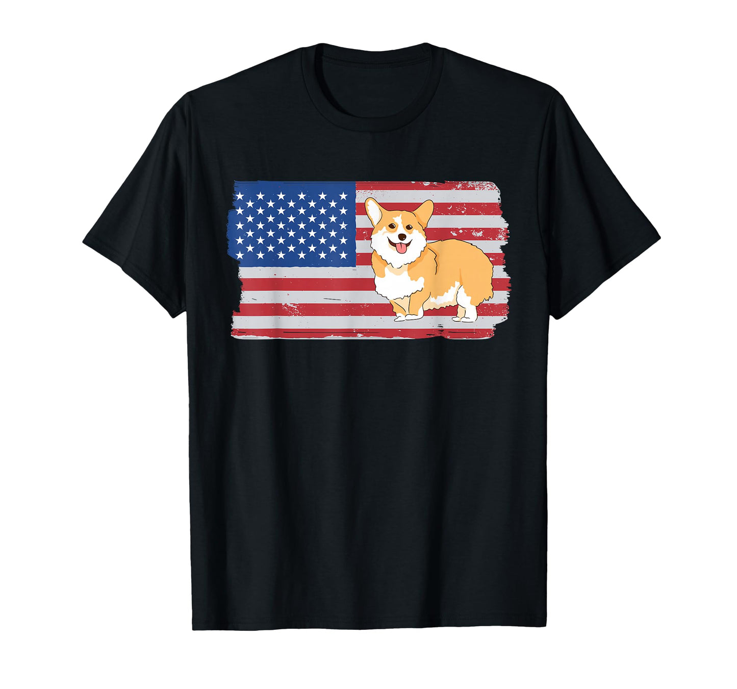 Corgi USA Flag Funny Pet Corgi Dog Lover T-Shirt