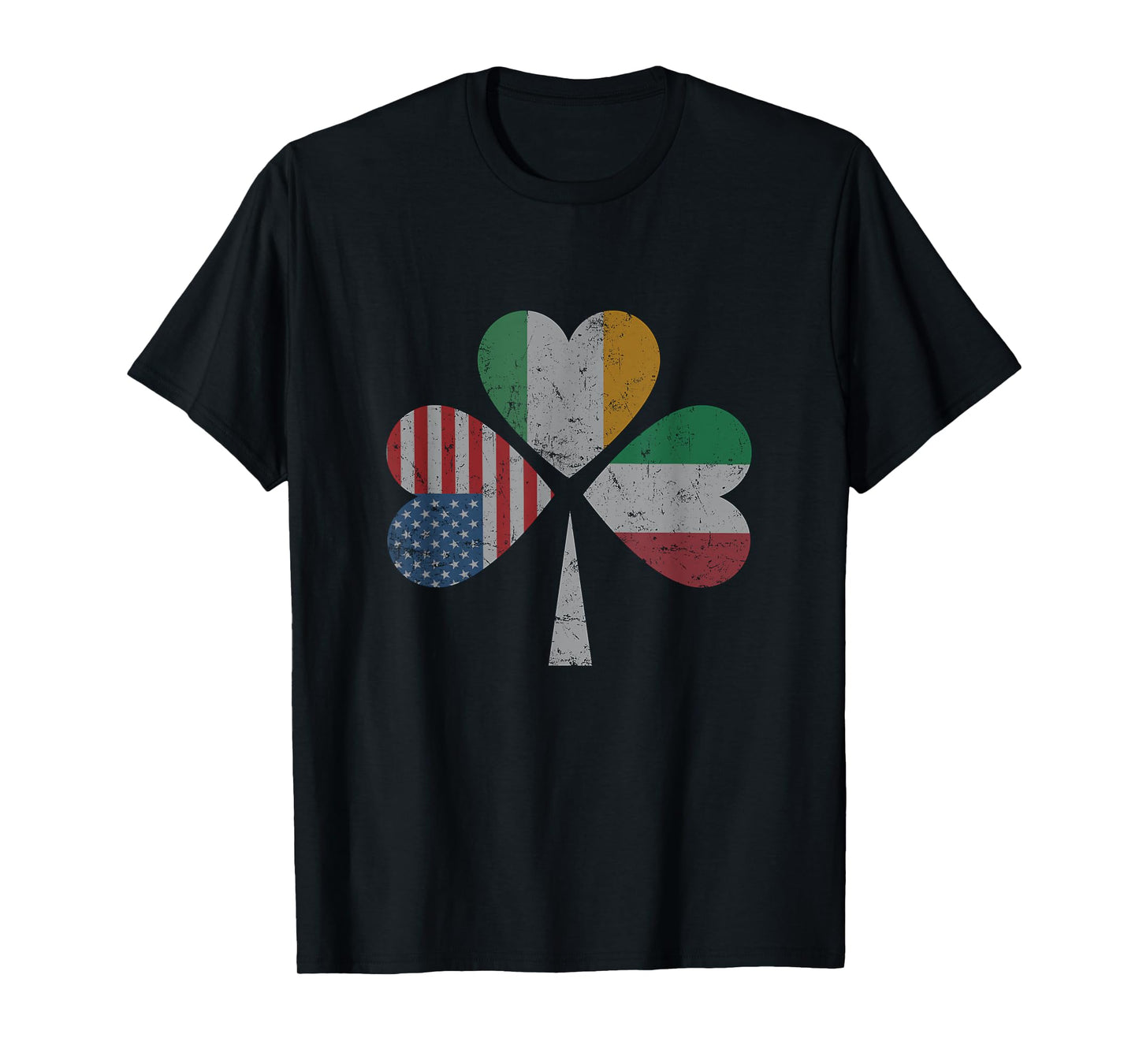 Irish Italian American Flag Ireland Italy USA Patrick's Day Women Kids Men T-Shirt