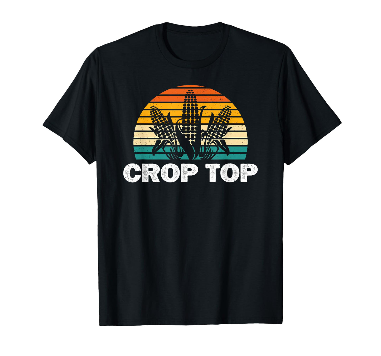 Crop Top Corn Funny Maize Corn Lover Farmer Retro T-Shirt