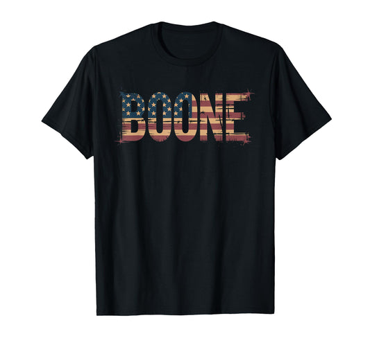 Boone Tshirt Name American Flag 80's Vintage NC Retro T-Shirt
