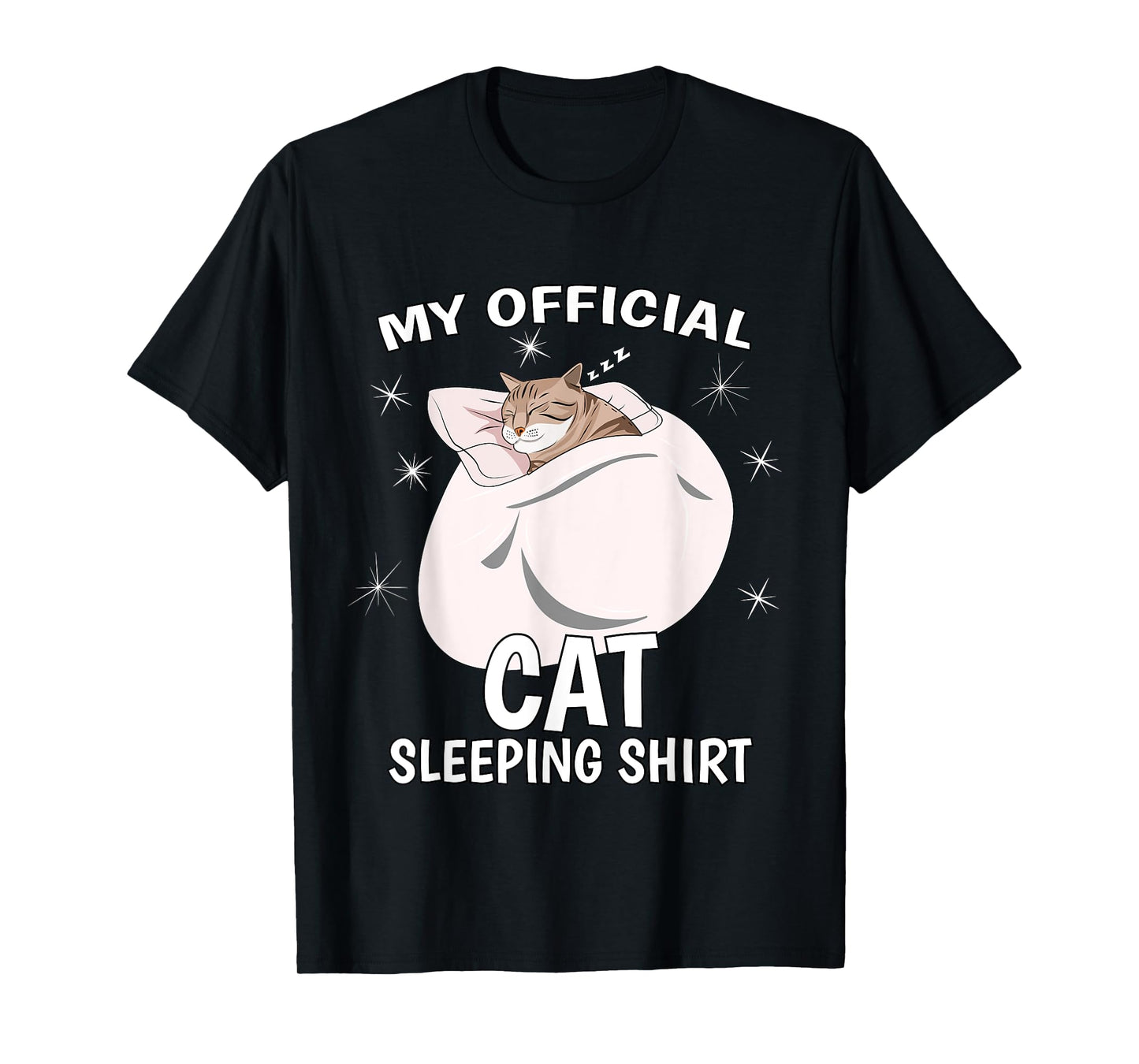 My Official Sleeping Shirt PJ Pajama Top Kitten Cat T-Shirt
