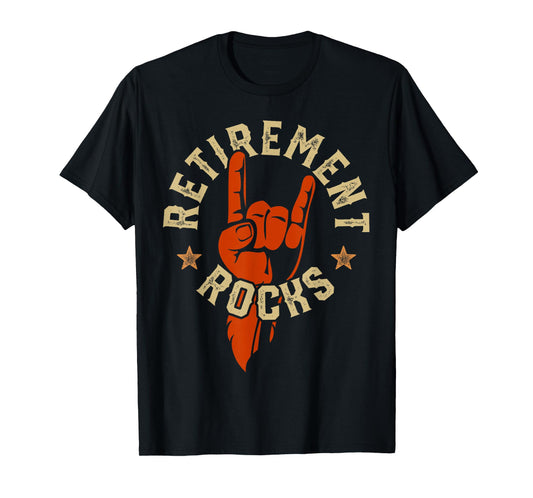 Retirement Rocks Rock n Roll Music T-Shirt