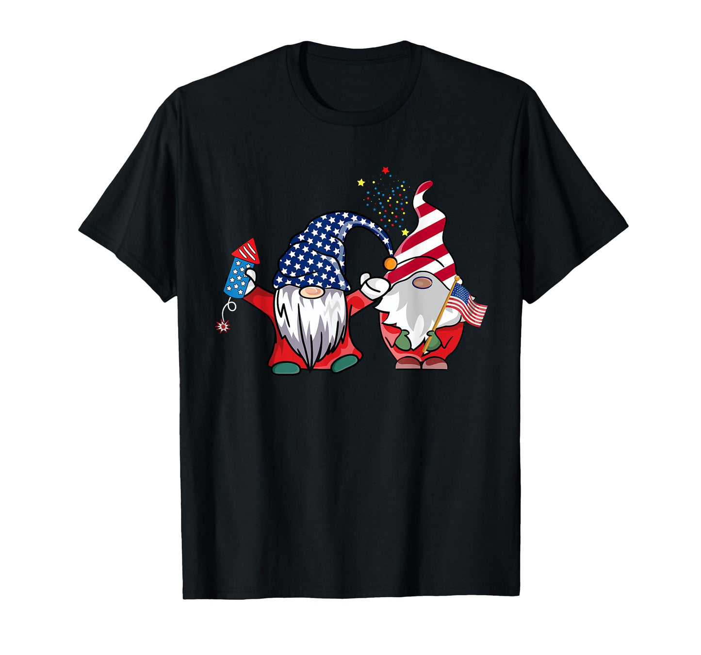 Gnome 4th of July American Flag Gnome T-Shirt