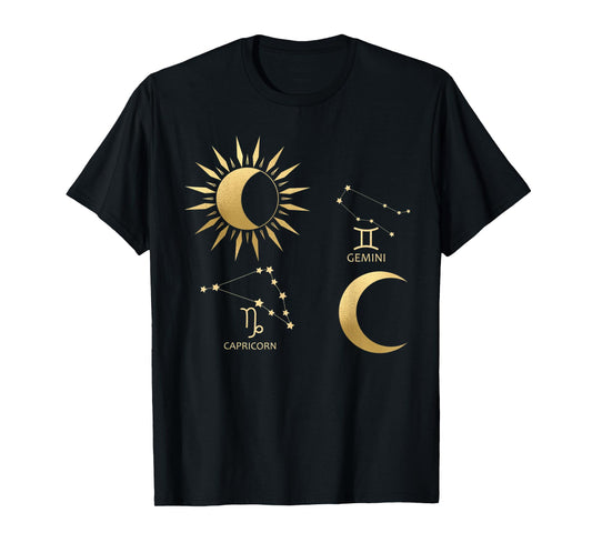 Capricorn Sun-Gemini Moon Zodiac T-Shirt