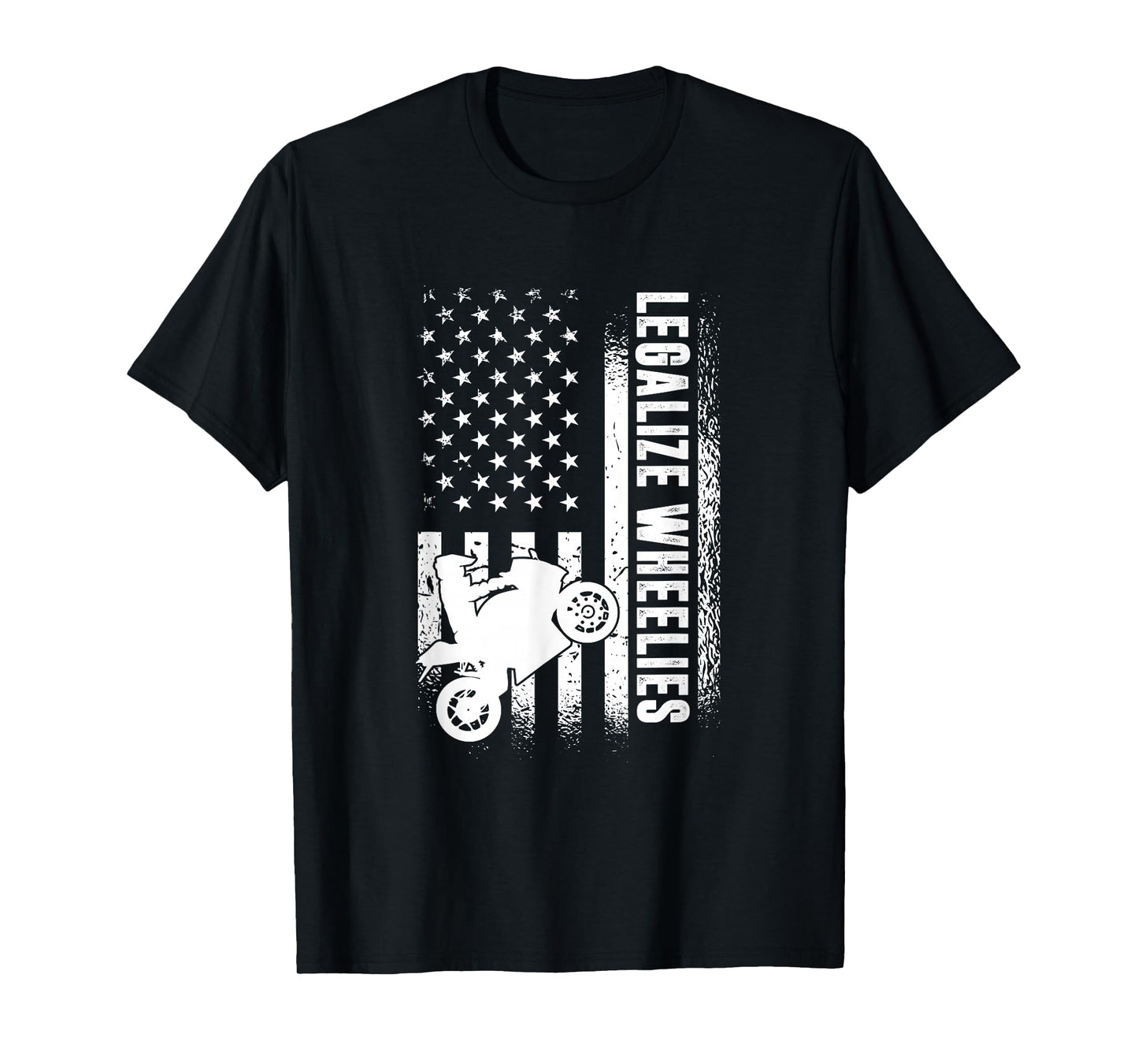 Legalize Wheelies, American Motorbike Rider T-Shirt