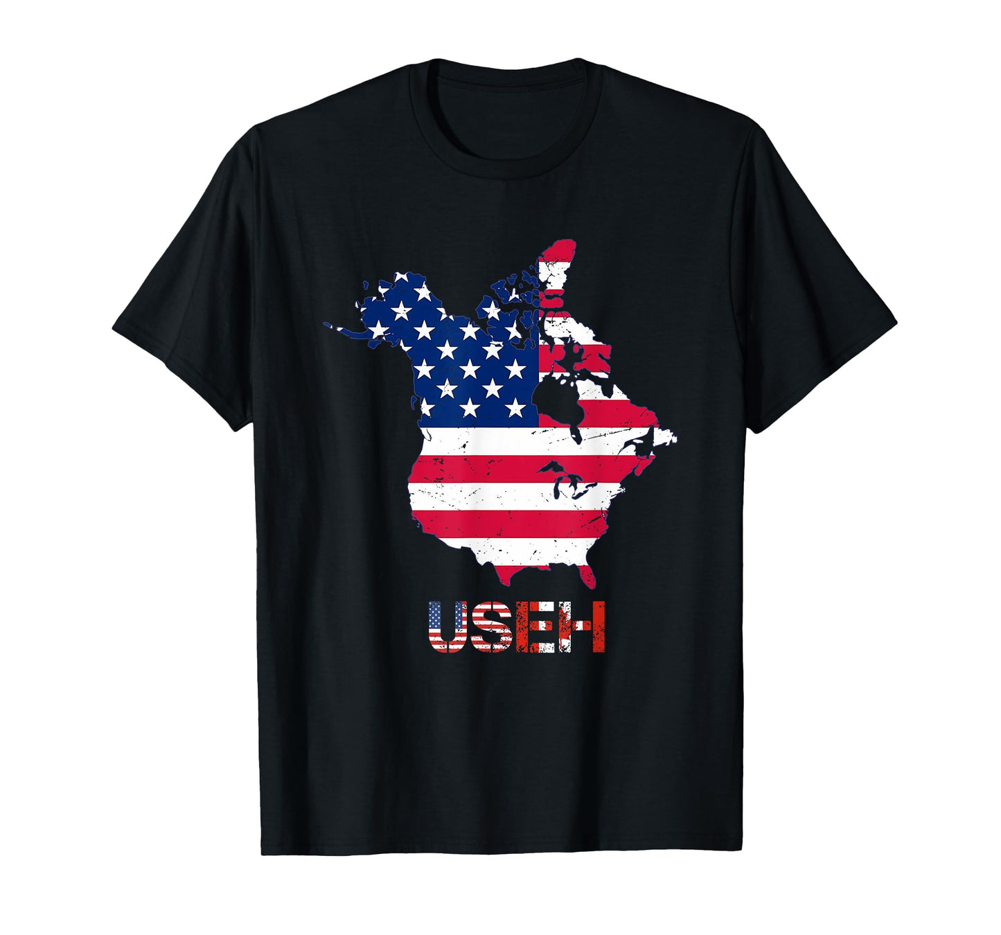 USEH Trump Canada USA 51st State Map American Flag T-Shirt