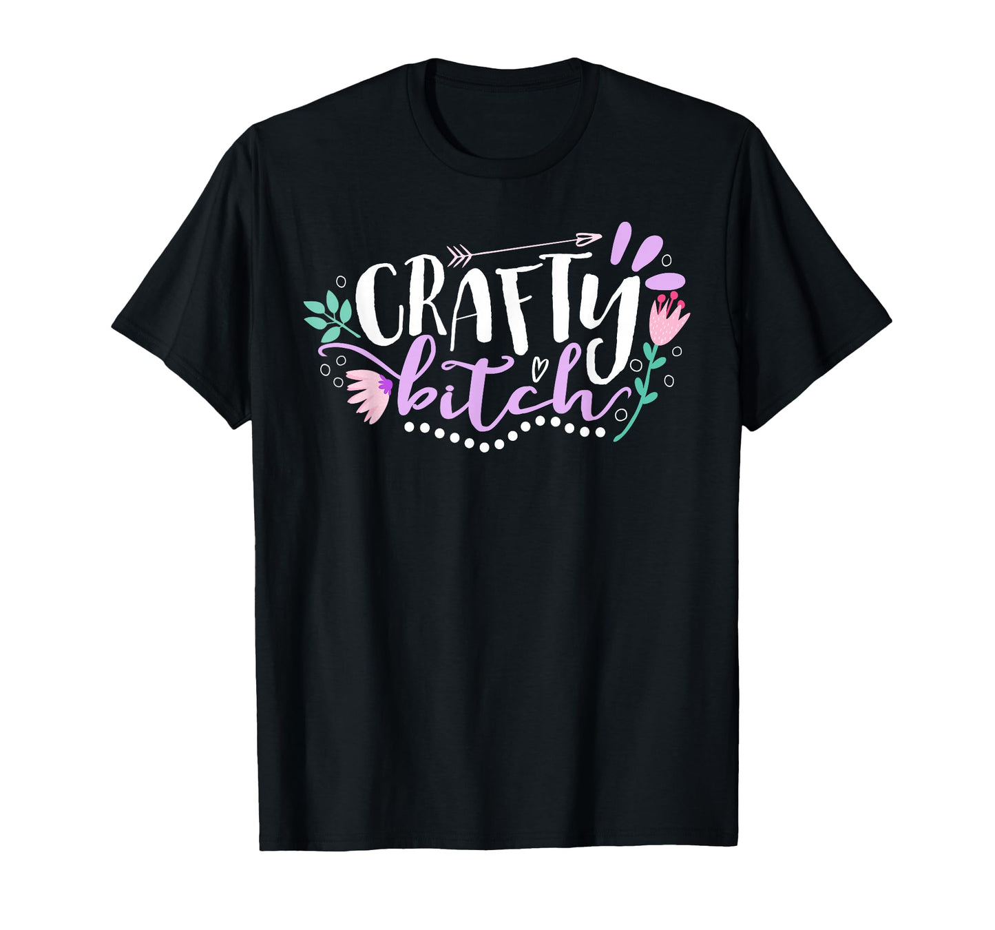 Crafty Bitch Illustration for Women Crafters T-Shirt