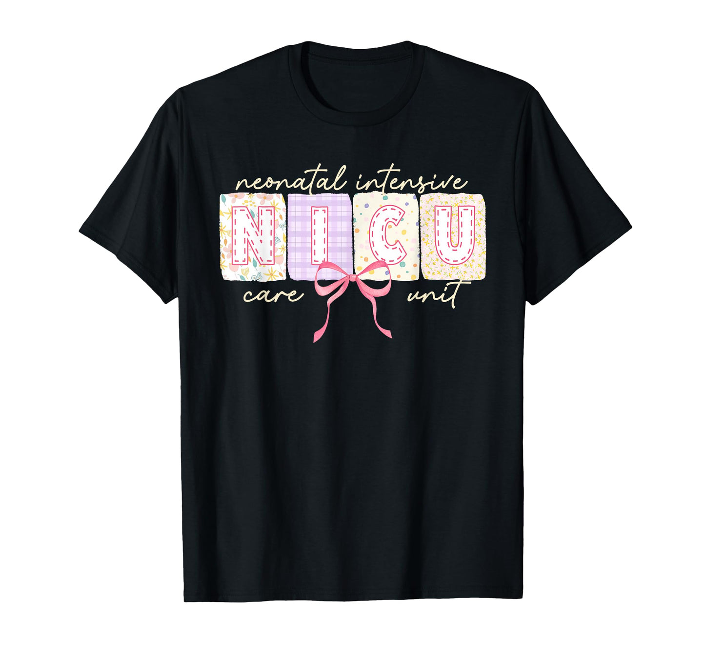 Cute Coquette Bow Spring NICU Nurse T-Shirt