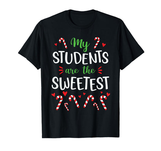 Cute Christmas Quote For Teacher Funny Winter Candy Cane T-Shirt