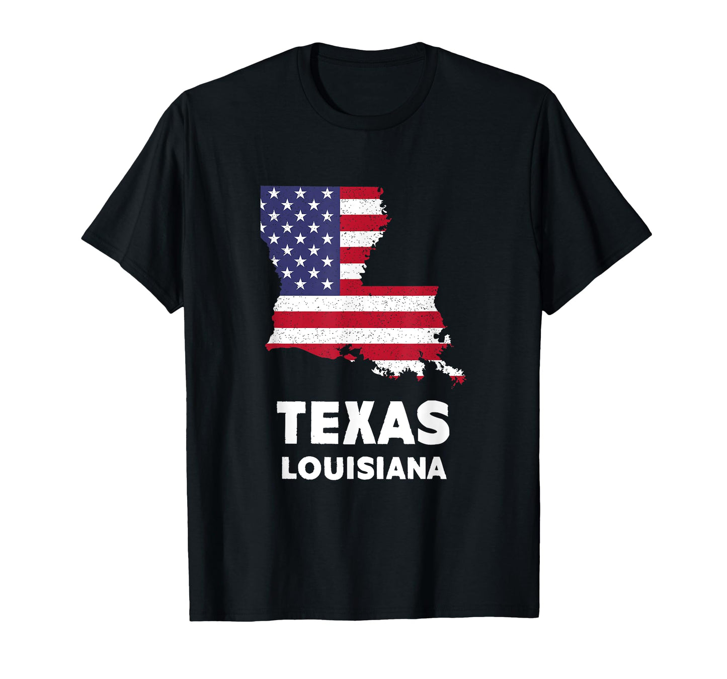 Distressed Patriotic USA Flag Texas, Louisiana T-Shirt