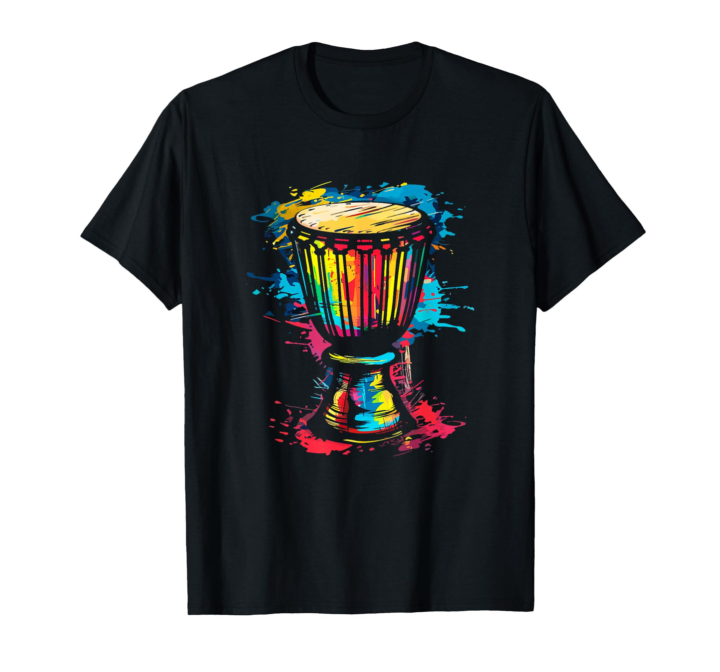 djembe african drums T-Shirt, Small, Black