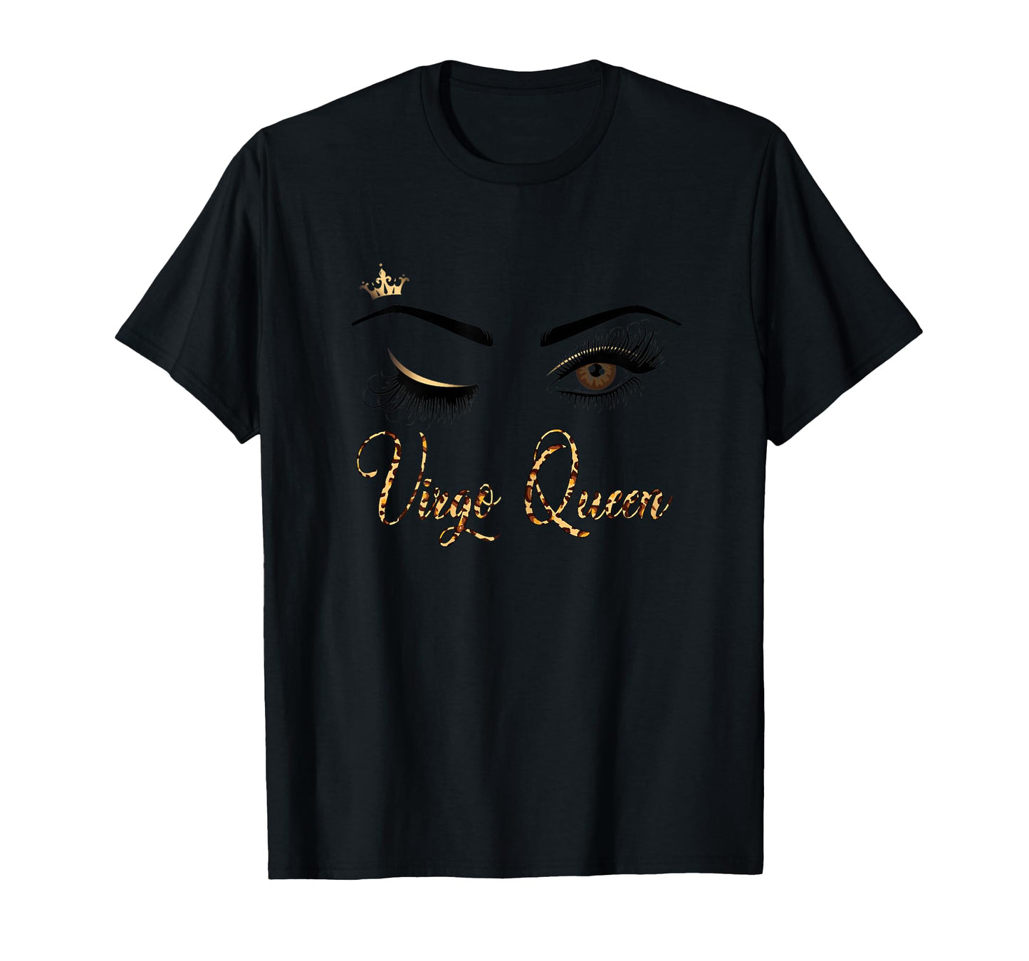 Virgo Zodiac Birthday Leopard Print For Girls Women T-Shirt