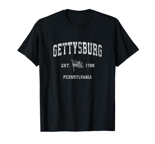 Gettysburg Pennsylvania PA T-Shirt Vintage US Flag Tee T-Shirt