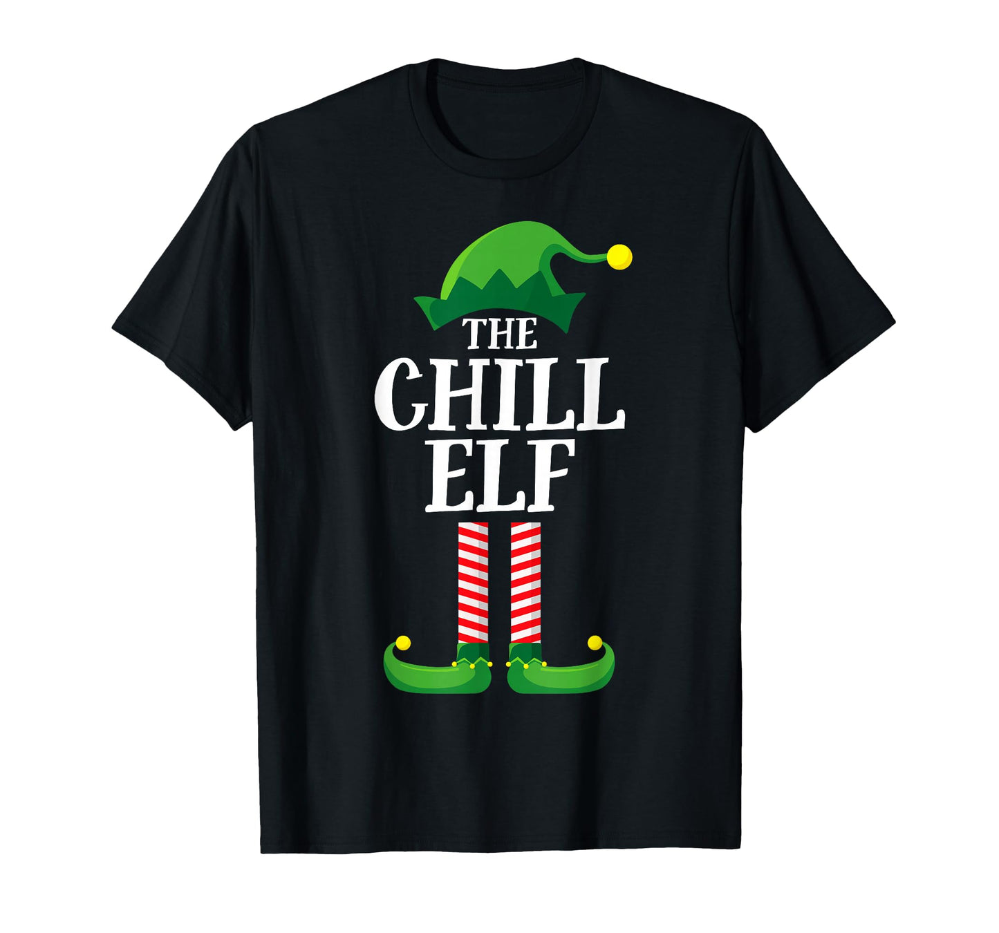 Chill Elf Matching Family Group Christmas Party Pyjamas T-Shirt
