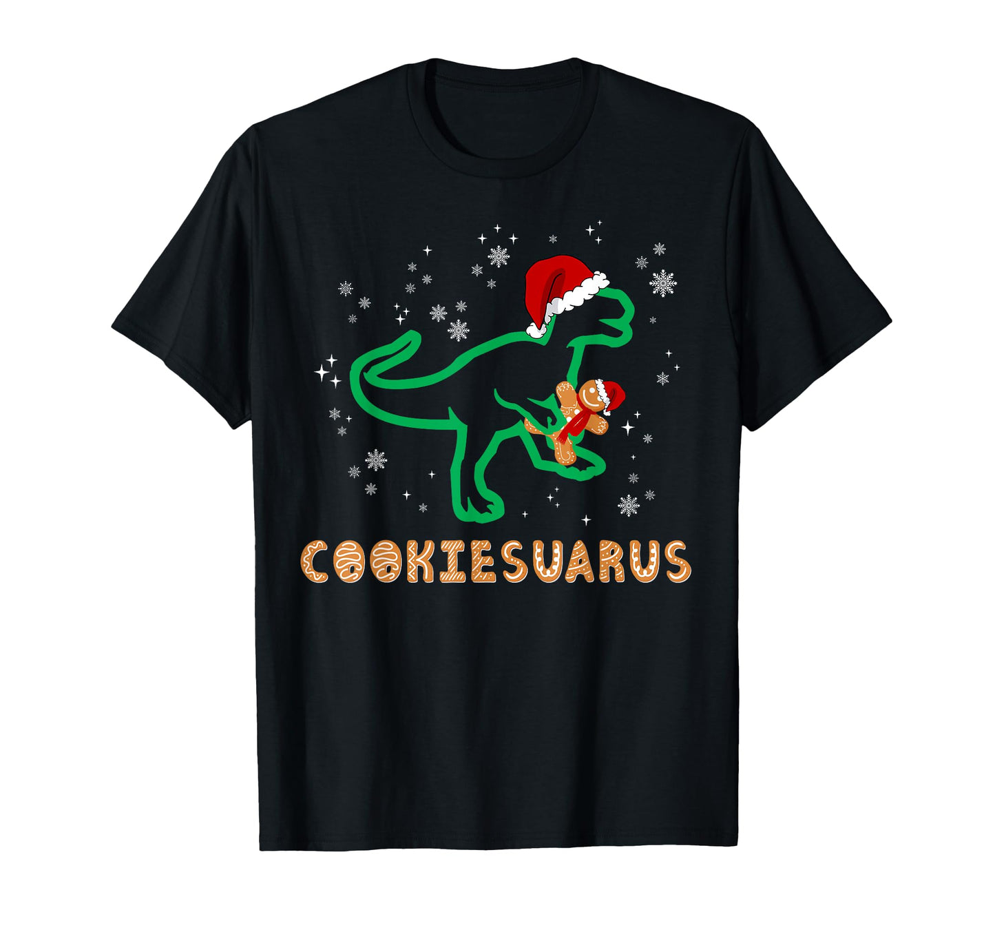 Cookiesaurus Christmas Dinosaur Rex Sugar Cookie T-Shirt