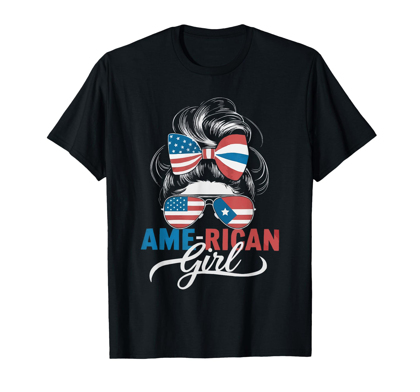 Half Puerto Rican Half American USA Flag Puerto Rico T-Shirt