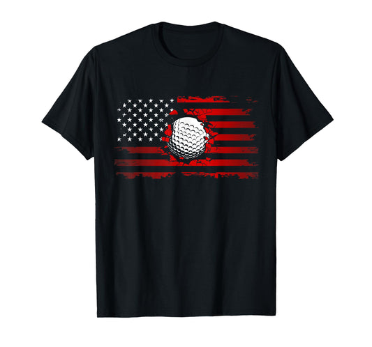American Flag Golf T-Shirt