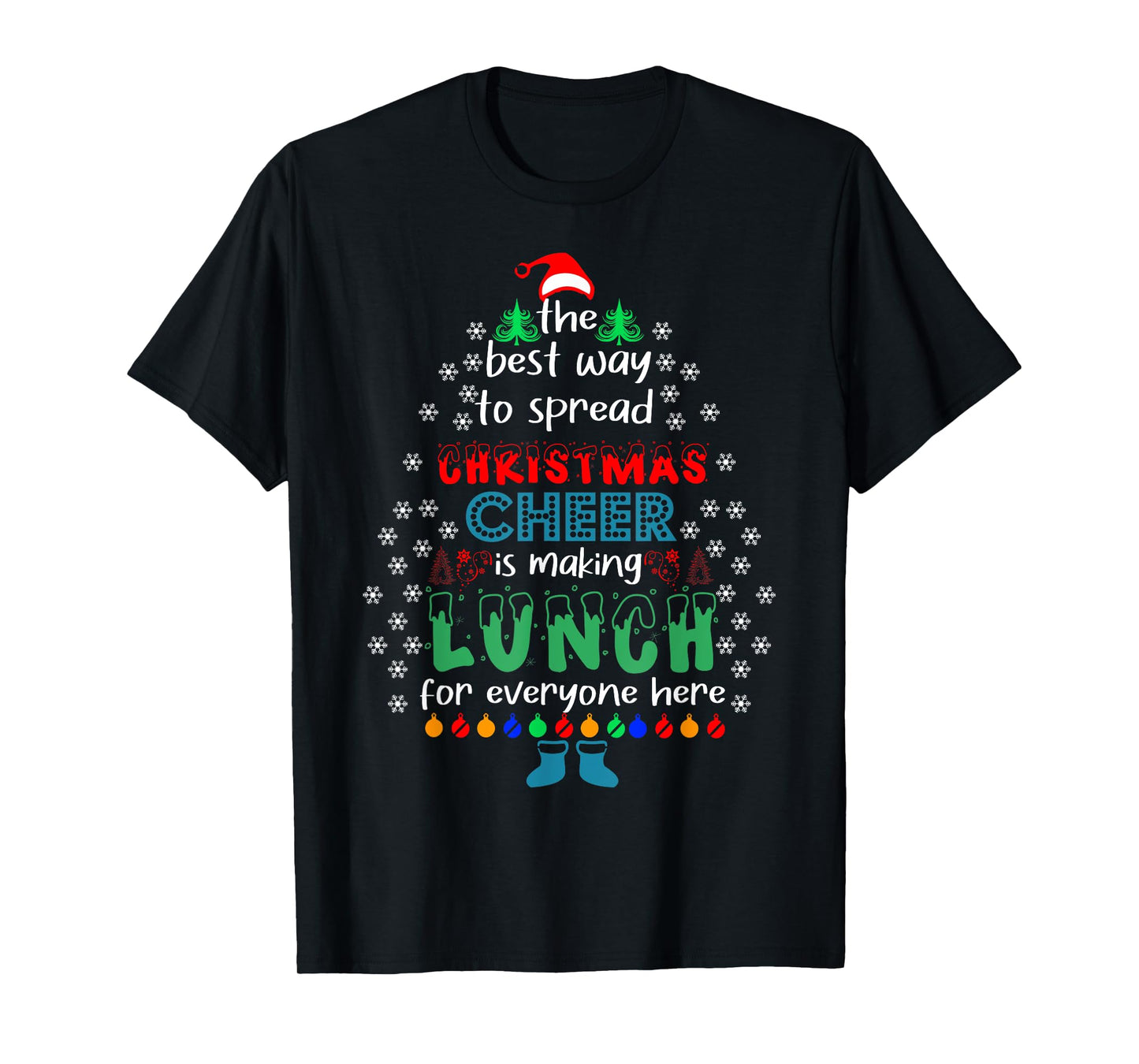 Funny Lunch Lady Christmas Cheer Christmas Xmas T-Shirt
