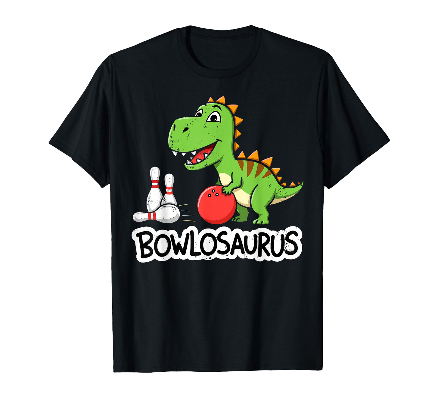 Bowler Dinosaur Bowlosaurus T-Rex Kids Funny Bowling Bowling T-Shirt