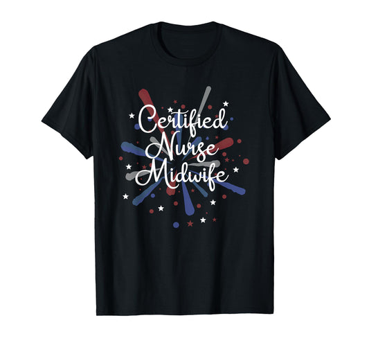 Certified Nurse Midwife Gifts Love Patriotic Nurse T-Shirt