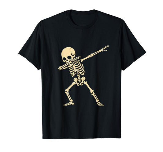 Dabbing Skeleton Halloween Costume | Funny Dancing Skeleton T-Shirt