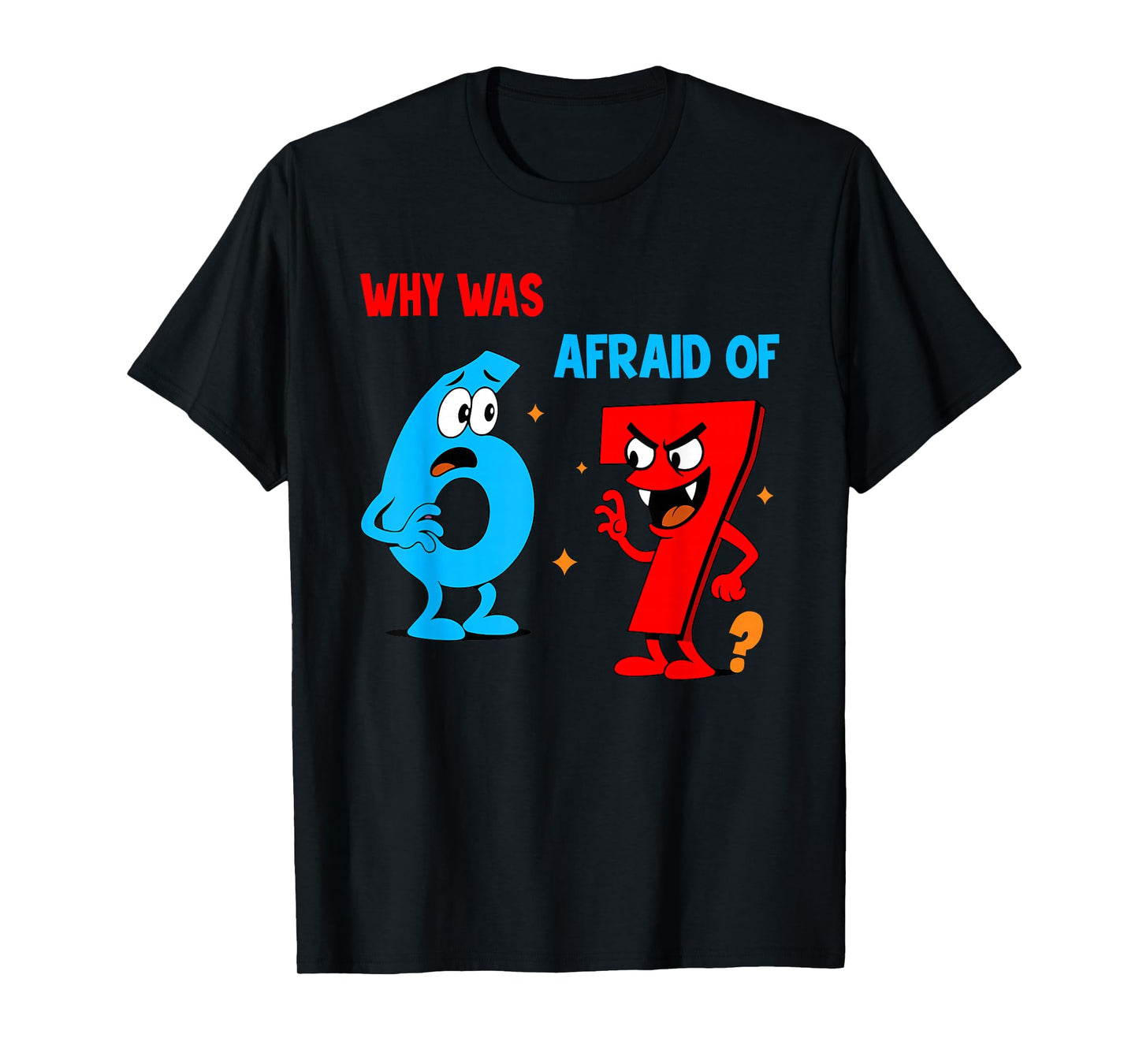 Why was 6 Afraid of 7 Funny Six Seven Meme Gen Alpha Slang T-Shirt