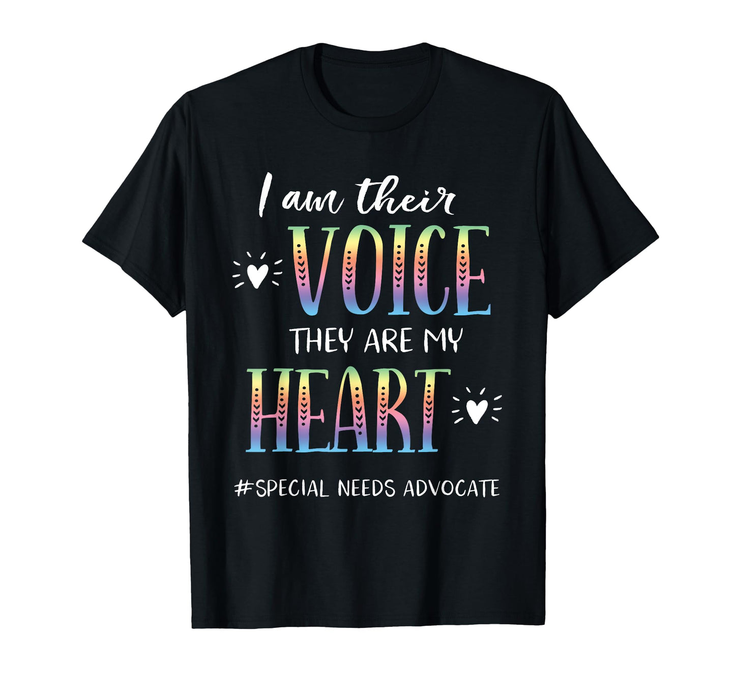 SPED Teacher Special Needs Advocate Gift I Am Their Voice T-Shirt for Men Women
