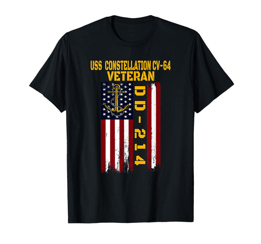 USS Constellation CV-64 Aircraft Carrier Veteran Day Fathers T-Shirt