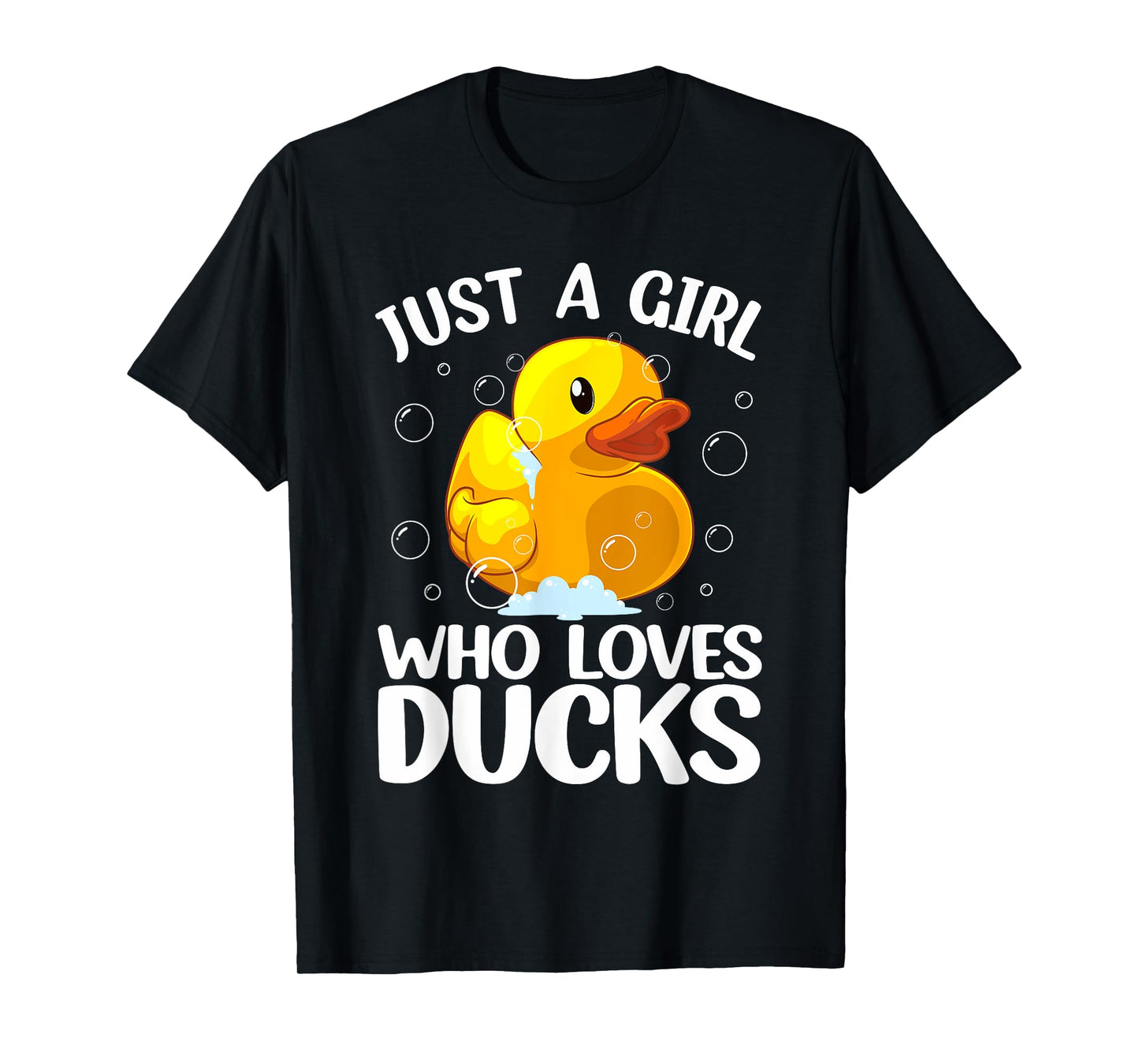 Cute Duck Art For Girls Women Kids Youth Rubber Duck Lover T-Shirt